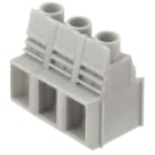 WEIDMULLER - Morsetto per circuito stampato, 1000 V, 76 A, Passo 12.70 mm, 16 mm², 7 poli, Collegamento a vite/saldare THT, 90°, Box - LUP 12.70/07/90 5.0SN GY BX.