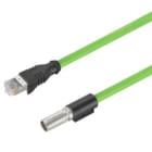 WEIDMULLER - Inserto dati con cavo (connettori industriali), Lunghezza del cavo: 3 m, Cat. 5e, 100 MBit/s HDC XX5E01 MMSRJ45-0300.
