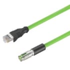 WEIDMULLER - Inserto dati con cavo Cat. 6A da 0.5m per connettori industriali, velocità 10 Gbps - HDC XX6A02 FMSRJ45-0050.