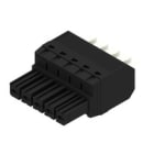 WEIDMULLER - Connettori per circuito stampato 1000V 41A Passo 7.62mm 6mm² 5 poli PUSH IN attuatore Box BVFL 7.62HP/05/180 SN BK BX.