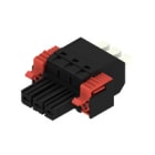 WEIDMULLER - Connettori per circuito stampato, 1000V, 41A, Passo 7.62mm, 6mm², 3 poli, PUSH IN con attuatore, Box BVFL 7.62HP/03/180F SN BK BX.