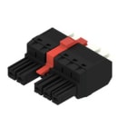 WEIDMULLER - Connettori per circuito stampato, 1000V, 41A, Passo 7.62mm, 6mm², 5 poli, PUSH IN con attuatore, Box BVFL 7.62HP/05/180MF4 SN BK BX.