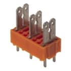 WEIDMULLER - Morsetto per circuito stampato 690V 24A Passo 7.50mm 10 poli Collegamento spina piatta saldare THT 180° Box PCF 7.50/10/180 3.5SN OR BX