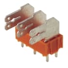 WEIDMULLER - Morsetto per circuito stampato 690V 24A Passo 7.50mm 9 poli Collegamento spina piatta saldare THT 90° Box PCF 7.50/09/90 3.5SN OR BX.