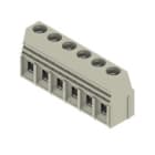 WEIDMULLER - Morsetto per circuito stampato 690V 76A Passo 10.16mm 16mm² 6 poli Collegamento a vite/saldare THT 90° Box LU 10.16/06/90 4.5SN GY BX.