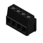 WEIDMULLER - Morsetto per circuito stampato 320V 17.5A Passo 5.08mm 2.5mm² 4 poli Collegamento a vite/saldare THT 90° LM 5.08/04/90 3.5SN BK BX.