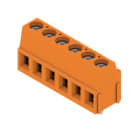 WEIDMULLER - Morsetto per circuito stampato 320V 17.5A Passo 5.08mm 2.5mm² 6 poli Collegamento a vite/saldare THT 90° LM 5.08/06/90 3.5SN OR BX.