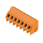 WEIDMULLER - Morsetto per circuito stampato 320V 17.5A Passo 5.08mm 2.5mm² 7 poli Collegamento a vite/saldare THT 135° LM 5.08/07/135 3.5SN OR BX