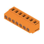 WEIDMULLER - Morsetto per circuito stampato 320V 17.5A Passo 5.08mm 2.5mm² 7 poli Collegamento a vite/saldare THT 180° LM 5.08/07/180 3.5SN OR BX