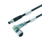 WEIDMULLER - Cavi sensore-attuatore, M8 / M12, Numero di poli: 3, 0.3 m, perno, dritto - presa, 90°, LED: Sì, Schermato: No