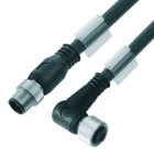 WEIDMULLER - Cavi sensore-attuatore, M12 / M12, Numero di poli: 4, 1 m, perno, dritto - presa, 90°, LED: No, Schermato: Sì
