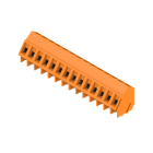 WEIDMULLER - Morsetto per circuito stampato, 320 V, 17.5 A, Passo in mm: 5.00, 2.5 mm², Numero di poli: 14, Collegamento a vite, Collegamento a saldare THT, 135°,