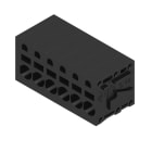 WEIDMULLER - Morsetto per circuito stampato, 320 V, 24 A, Passo in mm: 5.00, 2.5 mm², Numero di poli: 6, PUSH IN, Collegamento a saldare THT, 90°, Box