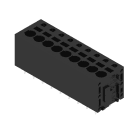 WEIDMULLER - Morsetto per circuito stampato, 320 V, 24 A, Passo in mm: 5.00, 2.5 mm², Numero di poli: 9, PUSH IN, Collegamento a saldare THT, 180°, Box