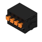 WEIDMULLER - Morsetto per circuito stampato, 320 V, 24 A, Passo in mm: 5.08, 2.5 mm², Numero di poli: 4, PUSH IN con attuatore, Collegamento a saldare THT, 90°, Bo