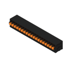 WEIDMULLER - Morsetto per circuito stampato, 320 V, 24 A, Passo in mm: 5.08, 2.5 mm², Numero di poli: 19, PUSH IN con attuatore, Collegamento a saldare THT, 90°, B