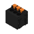 WEIDMULLER - Morsetto per circuito stampato, 320 V, 24 A, Passo in mm: 5.08, 2.5 mm², Numero di poli: 3, PUSH IN con tasto di attivazione, Collegamento a saldare T