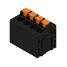 WEIDMULLER - Morsetto per circuito stampato, 320 V, 24 A, Passo in mm: 5.08, 2.5 mm², Numero di poli: 4, PUSH IN con tasto di attivazione, Collegamento a saldare T