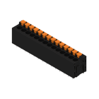 WEIDMULLER - Morsetto per circuito stampato, 320 V, 24 A, Passo in mm: 5.08, 2.5 mm², Numero di poli: 14, PUSH IN con tasto di attivazione, Collegamento a saldare