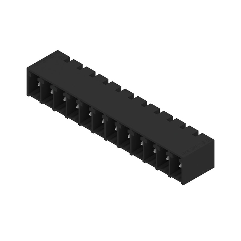 WEIDMULLER - Connettore PCB (collegamento al circuito stampato), 160 V, 17.5 A, Passo in mm: 3.81, Numero di poli: 12, Collegamento a saldare THT/THR, Tape