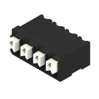 WEIDMULLER - Morsetto per circuito stampato, 320 V, 17.5 A, Passo in mm: 5.00, 1.5 mm², Numero di poli: 4, PUSH IN con attuatore, Collegamento a saldare SMD, 90°,