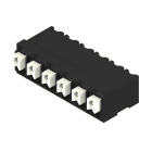 WEIDMULLER - Morsetto per circuito stampato, 320 V, 17.5 A, Passo in mm: 5.00, 1.5 mm², Numero di poli: 6, PUSH IN con attuatore, Collegamento a saldare SMD, 90°,