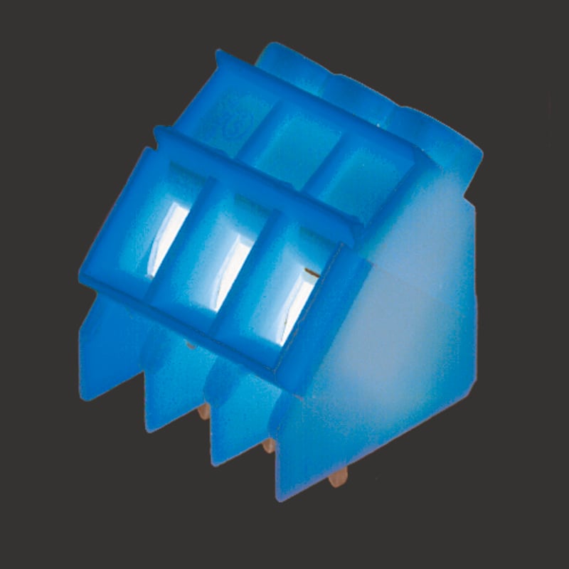 WEIDMULLER - Morsetto per circuito stampato, 250 V, 32 A, Passo in mm: 5.00, 6 mm², Numero di poli: 2, Collegamento a vite, Collegamento a saldare THT, 135°, Box