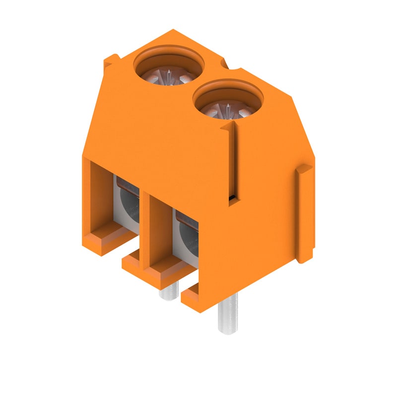 WEIDMULLER - Morsetto per circuito stampato, 160 V, 17.5 A, Passo in mm: 3.50, 1.5 mm², Numero di poli: 2, Collegamento a pressione con staffa, Collegamento a sald