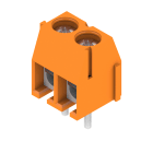 WEIDMULLER - Morsetto per circuito stampato, 160 V, 17.5 A, Passo in mm: 3.50, 1.5 mm², Numero di poli: 2, Collegamento a pressione con staffa, Collegamento a sald