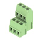 WEIDMULLER - Morsetto per circuito stampato, 320 V, 17.5 A, Passo in mm: 5.08, 2.5 mm², Numero di poli: 6, Collegamento a vite, Collegamento a saldare THT, 90°, Bo