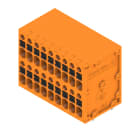 WEIDMULLER - Morsetto per circuito stampato, 200 V, 17.5 A, Passo in mm: 3.50, 1.5 mm², Numero di poli: 18, PUSH IN con attuatore, Collegamento a saldare THT, 90°,