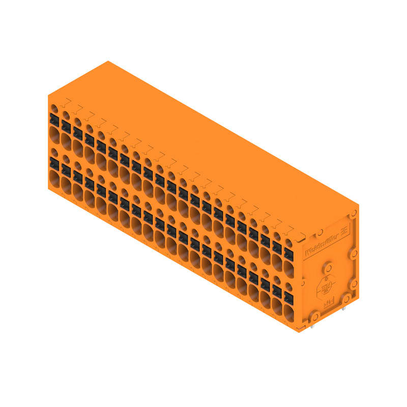 WEIDMULLER - Morsetto per circuito stampato, 200 V, 17.5 A, Passo in mm: 3.50, 1.5 mm², Numero di poli: 42, PUSH IN con attuatore, Collegamento a saldare THT, 90°,