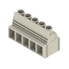WEIDMULLER - Morsetto per circuito stampato, 1000 V, 76 A, Passo in mm: 10.16, 16 mm², Numero di poli: 5, Collegamento a vite, Collegamento a saldare THT, 90°, Box