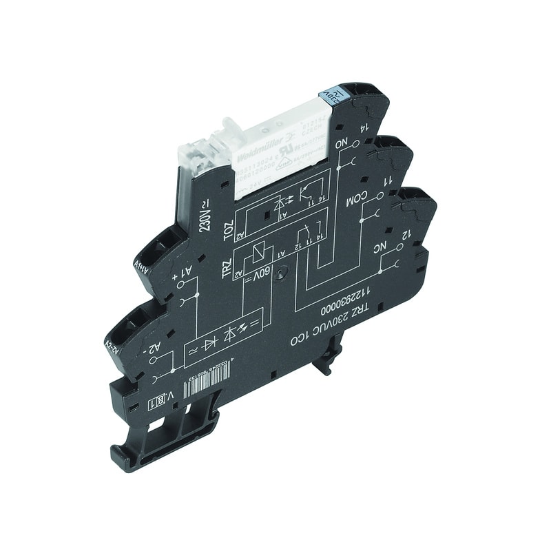 WEIDMULLER - Modulo a relè, 230 V UC ±10%, LED verde, 1 Contatto di scambio (AgSnO) , 250 V AC, 6 A, Molla autobloccante