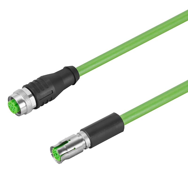 WEIDMULLER - Inserto dati con cavo (connettori industriali), Lunghezza del cavo: 0.3 m, Cat. 5e, 100 MBit/s