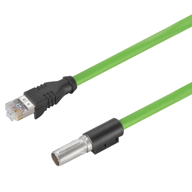 WEIDMULLER - Inserto dati con cavo (connettori industriali), Lunghezza del cavo: 1 m, Cat. 6A, 10 Gbps, 10 Gbit/s