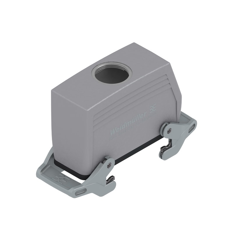 WEIDMULLER - Custodia connettori industriali, Base di prolunga, Gancio trasversale in basso, Dimensioni di installazione: 8, IP65, in stato collegato