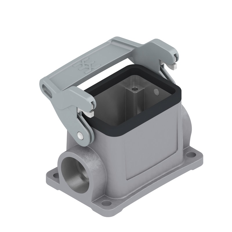 WEIDMULLER - Custodia connettori industriali, Custodia di base, Gancio longitudinale in basso, Dimensioni di installazione: 3, IP65, in stato collegato