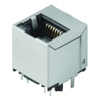 WEIDMULLER - Connettore per circuito stampato jack trasformatore RJ45, 1000 Mbps , Collegamento a saldare THT/THR, Schermatura: Sì, LED: Sì, Oro su nichel, Vassoio