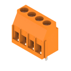 WEIDMULLER - Morsetto per circuito stampato, 320 V, 32.5 A, Passo in mm: 5.08, 6 mm², Numero di poli: 4, Collegamento a vite, Collegamento a saldare THT, 90°, Box