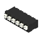 WEIDMULLER - Morsetto per circuito stampato, 320 V, 17.5 A, Passo in mm: 5.00, 1.5 mm², Numero di poli: 6, PUSH IN con tasto di attivazione, Collegamento a saldare