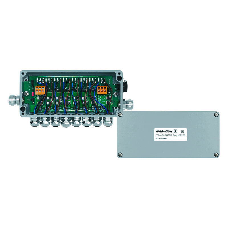 WEIDMULLER - Ripartitore bus di campo, Ripartitore a 8 canali LIMITER, Materiale base della custodia: Alluminio, AISi12, Aluminum, Profibus PA, Fieldbus Foundation