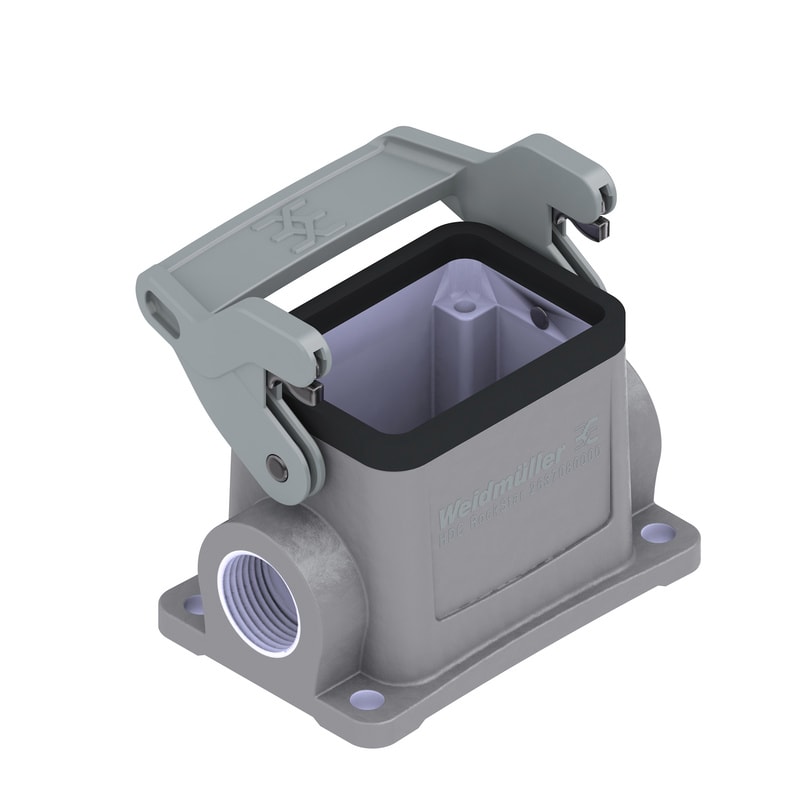 WEIDMULLER - Custodia connettori industriali, Custodia di base, Gancio longitudinale in basso, Dimensioni di installazione: 3, IP65, in stato collegato