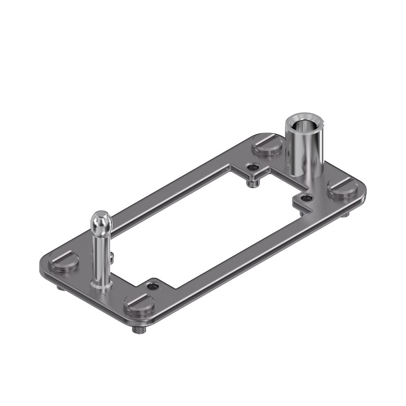 WEIDMULLER - Telaio per connettori industriali, Serie: ModuPlug, Dimensioni di installazione: 8, 6, Numero di slot: 4, Acciaio inox 1.4301
