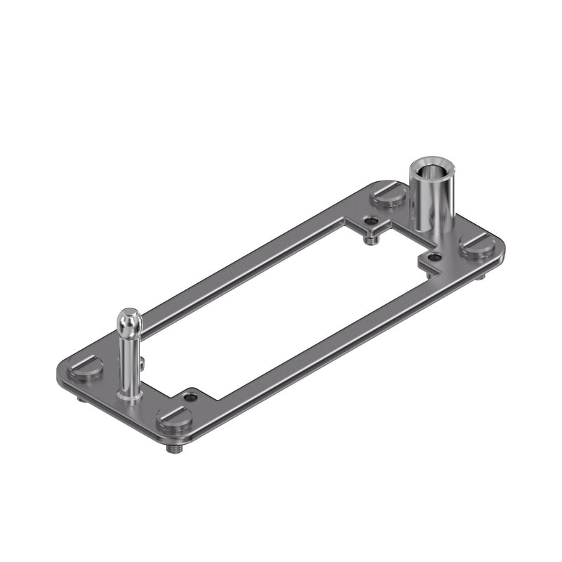 WEIDMULLER - Telaio per connettori industriali, Serie: ModuPlug, Dimensioni di installazione: 8, Numero di slot: 6, Acciaio inox 1.4301