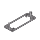 WEIDMULLER - Telaio per connettori industriali, Serie: ModuPlug, Dimensioni di installazione: 8, Numero di slot: 6, Acciaio inox 1.4301