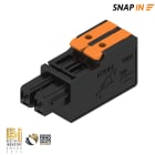 WEIDMULLER - Connettore PCB (collegamento del conduttore), 320 V, 26.8 A, Passo in mm: 5.00, 4 mm², Numero di poli: 2, SNAP IN con leva, Box
