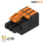 WEIDMULLER - Connettore PCB (collegamento del conduttore), 320 V, 26.8 A, Passo in mm: 5.00, 4 mm², Numero di poli: 3, SNAP IN con leva, Box