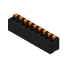 WEIDMULLER - Morsetto per circuito stampato, 600 V, 24 A, Passo in mm: 7.50, 2.5 mm², Numero di poli: 9, PUSH IN con tasto di attivazione, Collegamento a saldare T