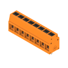 WEIDMULLER - Morsetto per circuito stampato, 350 V, 24 A, Passo in mm: 5.00, 2.5 mm², Numero di poli: 8, PUSH IN con attuatore, Collegamento a saldare THT, 90°, Bo